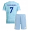 Strój piłkarski Juventus Francisco Conceicao #7 Koszulka Wyjazdowej dziecięce 2025-26 Krótki Rękaw (+ Krótkie spodenki)