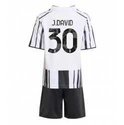 Strój piłkarski Juventus Jonathan David #30 Koszulka Podstawowej dziecięce 2025-26 Krótki Rękaw (+ Krótkie spodenki)