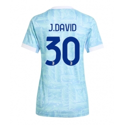 Strój piłkarski Juventus Jonathan David #30 Koszulka Wyjazdowej damskie 2025-26 Krótki Rękaw Strój piłkarski Juventus Jonathan David #30 Koszulka Wyjazdowej damskie 2025-26 Krótki Rękaw