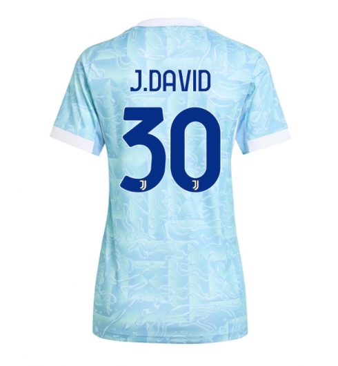 Strój piłkarski Juventus Jonathan David #30 Koszulka Wyjazdowej damskie 2025-26 Krótki Rękaw Strój piłkarski Juventus Jonathan David #30 Koszulka Wyjazdowej damskie 2025-26 Krótki Rękaw