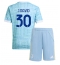 Strój piłkarski Juventus Jonathan David #30 Koszulka Wyjazdowej dziecięce 2025-26 Krótki Rękaw (+ Krótkie spodenki)