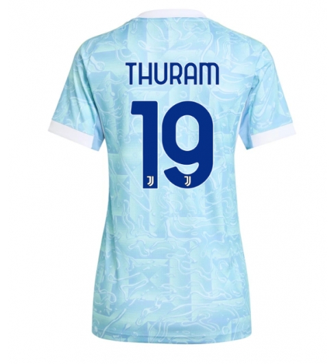 Strój piłkarski Juventus Khephren Thuram #19 Koszulka Wyjazdowej damskie 2025-26 Krótki Rękaw Strój piłkarski Juventus Khephren Thuram #19 Koszulka Wyjazdowej damskie 2025-26 Krótki Rękaw