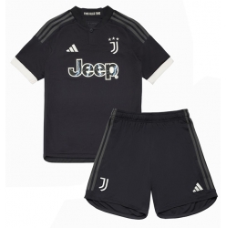 Strój piłkarski Juventus Koszulka Trzeciej dziecięce 2023-24 Krótki Rękaw (+ Krótkie spodenki)