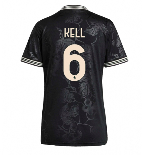 Strój piłkarski Juventus Lloyd Kelly #6 Koszulka Trzeciej damskie 2025-26 Krótki Rękaw Strój piłkarski Juventus Lloyd Kelly #6 Koszulka Trzeciej damskie 2025-26 Krótki Rękaw