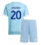 Strój piłkarski Juventus Lois Openda #20 Koszulka Wyjazdowej dziecięce 2025-26 Krótki Rękaw (+ Krótkie spodenki)