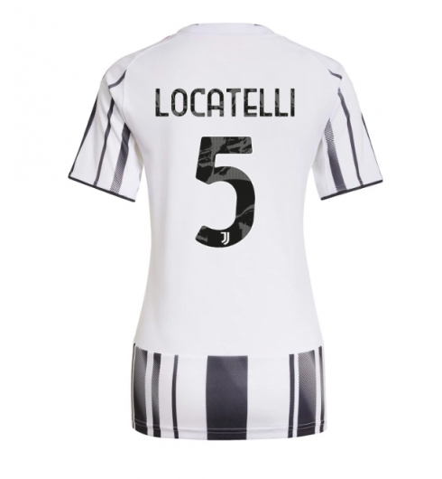 Strój piłkarski Juventus Manuel Locatelli #5 Koszulka Podstawowej damskie 2025-26 Krótki Rękaw Strój piłkarski Juventus Manuel Locatelli #5 Koszulka Podstawowej damskie 2025-26 Krótki Rękaw