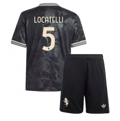 Strój piłkarski Juventus Manuel Locatelli #5 Koszulka Trzeciej dziecięce 2025-26 Krótki Rękaw (+ Krótkie spodenki)