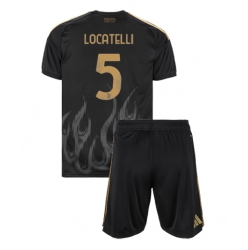 Strój piłkarski Juventus Manuel Locatelli #5 Koszulka Trzeciej dziecięce 2026-27 Krótki Rękaw (+ Krótkie spodenki)