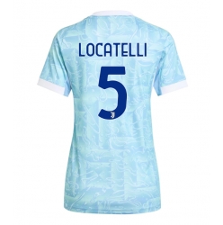 Strój piłkarski Juventus Manuel Locatelli #5 Koszulka Wyjazdowej damskie 2025-26 Krótki Rękaw Strój piłkarski Juventus Manuel Locatelli #5 Koszulka Wyjazdowej damskie 2025-26 Krótki Rękaw