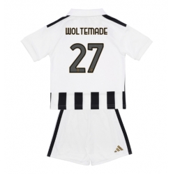 Strój piłkarski Juventus Nick Woltemade #27 Koszulka Podstawowej dziecięce 2026-27 Krótki Rękaw (+ Krótkie spodenki)