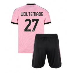 Strój piłkarski Juventus Nick Woltemade #27 Koszulka Wyjazdowej dziecięce 2026-27 Krótki Rękaw (+ Krótkie spodenki)