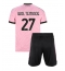 Strój piłkarski Juventus Nick Woltemade #27 Koszulka Wyjazdowej dziecięce 2026-27 Krótki Rękaw (+ Krótkie spodenki)