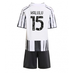Strój piłkarski Juventus Pierre Kalulu #15 Koszulka Podstawowej dziecięce 2025-26 Krótki Rękaw (+ Krótkie spodenki)
