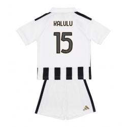 Strój piłkarski Juventus Pierre Kalulu #15 Koszulka Podstawowej dziecięce 2026-27 Krótki Rękaw (+ Krótkie spodenki)