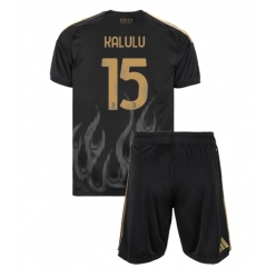Strój piłkarski Juventus Pierre Kalulu #15 Koszulka Trzeciej dziecięce 2026-27 Krótki Rękaw (+ Krótkie spodenki)