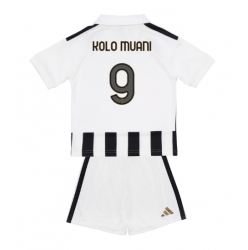 Strój piłkarski Juventus Randal Kolo Muani #9 Koszulka Podstawowej dziecięce 2026-27 Krótki Rękaw (+ Krótkie spodenki)