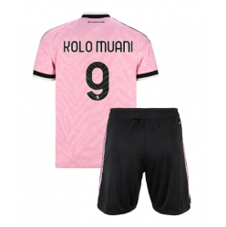 Strój piłkarski Juventus Randal Kolo Muani #9 Koszulka Wyjazdowej dziecięce 2026-27 Krótki Rękaw (+ Krótkie spodenki)