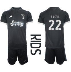 Strój piłkarski Juventus Timothy Weah #22 Koszulka Trzeciej dziecięce 2023-24 Krótki Rękaw (+ Krótkie spodenki)