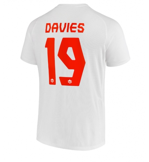 Strój piłkarski Kanada Alphonso Davies #19 Koszulka Wyjazdowej MŚ 2022 Krótki Rękaw