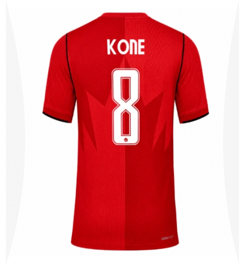 Strój piłkarski Kanada Ismael Kone #8 Koszulka Podstawowej damskie MŚ 2026 Krótki Rękaw Strój piłkarski Kanada Ismael Kone #8 Koszulka Podstawowej damskie MŚ 2026 Krótki Rękaw