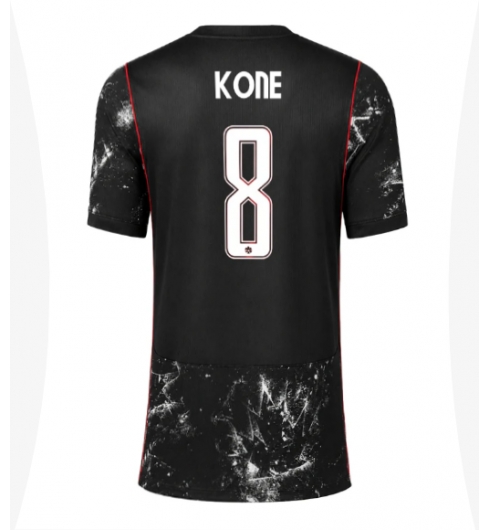Strój piłkarski Kanada Ismael Kone #8 Koszulka Wyjazdowej damskie MŚ 2026 Krótki Rękaw Strój piłkarski Kanada Ismael Kone #8 Koszulka Wyjazdowej damskie MŚ 2026 Krótki Rękaw