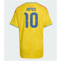 Strój piłkarski Kolumbia James Rodriguez #10 Koszulka Podstawowej damskie MŚ 2026 Krótki Rękaw