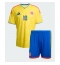 Strój piłkarski Kolumbia James Rodriguez #10 Koszulka Podstawowej dziecięce MŚ 2026 Krótki Rękaw (+ Krótkie spodenki)