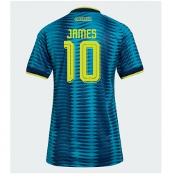 Strój piłkarski Kolumbia James Rodriguez #10 Koszulka Wyjazdowej damskie MŚ 2026 Krótki Rękaw
