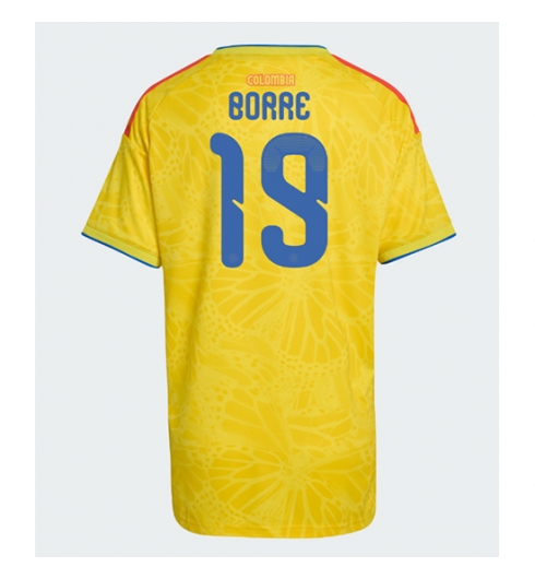 Strój piłkarski Kolumbia Rafael Santos Borre #19 Koszulka Podstawowej damskie MŚ 2026 Krótki Rękaw Strój piłkarski Kolumbia Rafael Santos Borre #19 Koszulka Podstawowej damskie MŚ 2026 Krótki Rękaw