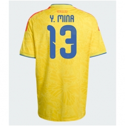 Strój piłkarski Kolumbia Yerry Mina #13 Koszulka Podstawowej MŚ 2026 Krótki Rękaw
