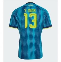 Strój piłkarski Kolumbia Yerry Mina #13 Koszulka Wyjazdowej MŚ 2026 Krótki Rękaw