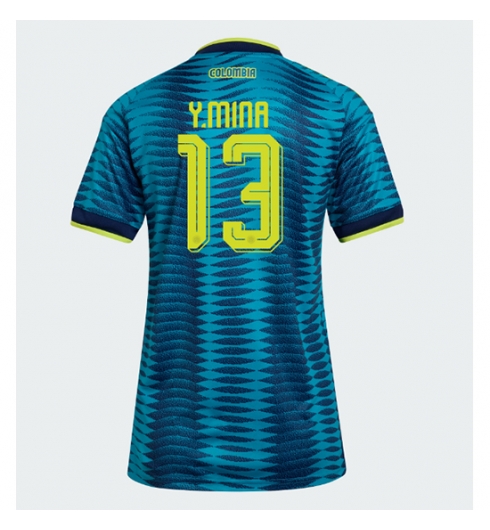 Strój piłkarski Kolumbia Yerry Mina #13 Koszulka Wyjazdowej damskie MŚ 2026 Krótki Rękaw Strój piłkarski Kolumbia Yerry Mina #13 Koszulka Wyjazdowej damskie MŚ 2026 Krótki Rękaw