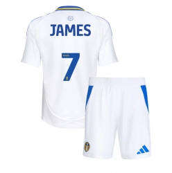 Strój piłkarski Leeds United Daniel James #7 Koszulka Podstawowej dziecięce 2024-25 Krótki Rękaw (+ Krótkie spodenki)