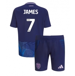 Strój piłkarski Leeds United Daniel James #7 Koszulka Trzeciej dziecięce 2024-25 Krótki Rękaw (+ Krótkie spodenki)