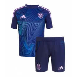 Strój piłkarski Leeds United Koszulka Trzeciej dziecięce 2024-25 Krótki Rękaw (+ Krótkie spodenki)