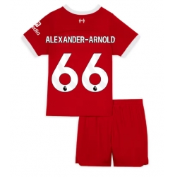 Strój piłkarski Liverpool Alexander-Arnold #66 Koszulka Podstawowej dziecięce 2023-24 Krótki Rękaw (+ Krótkie spodenki)