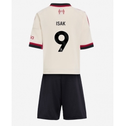 Strój piłkarski Liverpool Alexander Isak #9 Koszulka Wyjazdowej dziecięce 2025-26 Krótki Rękaw (+ Krótkie spodenki)