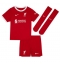 Strój piłkarski Liverpool Alexis Mac Allister #10 Koszulka Podstawowej dziecięce 2023-24 Krótki Rękaw (+ Krótkie spodenki)