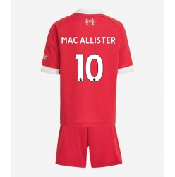 Strój piłkarski Liverpool Alexis Mac Allister #10 Koszulka Podstawowej dziecięce 2025-26 Krótki Rękaw (+ Krótkie spodenki)