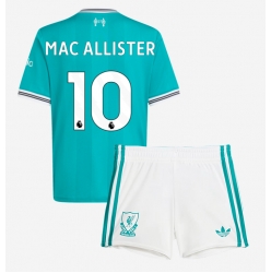 Strój piłkarski Liverpool Alexis Mac Allister #10 Koszulka Trzeciej dziecięce 2025-26 Krótki Rękaw (+ Krótkie spodenki)