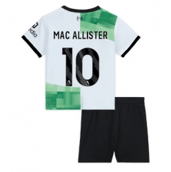 Strój piłkarski Liverpool Alexis Mac Allister #10 Koszulka Wyjazdowej dziecięce 2023-24 Krótki Rękaw (+ Krótkie spodenki)