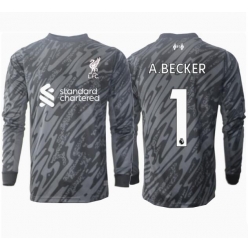 Strój piłkarski Liverpool Alisson Becker #1 Bramkarskie Koszulka Podstawowej 2024-25 Długi Rękaw