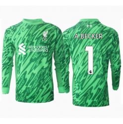 Strój piłkarski Liverpool Alisson Becker #1 Bramkarskie Koszulka Wyjazdowej 2024-25 Długi Rękaw