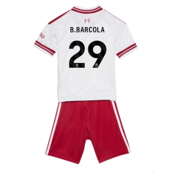 Strój piłkarski Liverpool Bradley Barcola #29 Koszulka Wyjazdowej dziecięce 2026-27 Krótki Rękaw (+ Krótkie spodenki)
