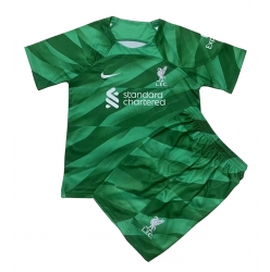 Strój piłkarski Liverpool Bramkarskie Koszulka Trzeciej dziecięce 2023-24 Krótki Rękaw (+ Krótkie spodenki)