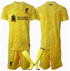 Strój piłkarski Liverpool Bramkarskie Koszulka Trzeciej dziecięce 2024-25 Krótki Rękaw (+ Krótkie spodenki)