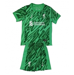 Strój piłkarski Liverpool Bramkarskie Koszulka Wyjazdowej dziecięce 2024-25 Krótki Rękaw (+ Krótkie spodenki)
