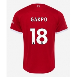 Strój piłkarski Liverpool Cody Gakpo #18 Koszulka Podstawowej 2023-24 Krótki Rękaw