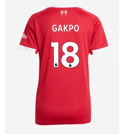 Strój piłkarski Liverpool Cody Gakpo #18 Koszulka Podstawowej damskie 2025-26 Krótki Rękaw Strój piłkarski Liverpool Cody Gakpo #18 Koszulka Podstawowej damskie 2025-26 Krótki Rękaw