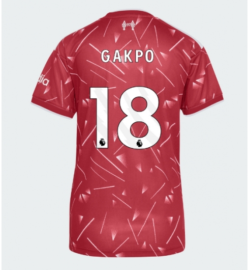 Strój piłkarski Liverpool Cody Gakpo #18 Koszulka Podstawowej damskie 2026-27 Krótki Rękaw Strój piłkarski Liverpool Cody Gakpo #18 Koszulka Podstawowej damskie 2026-27 Krótki Rękaw